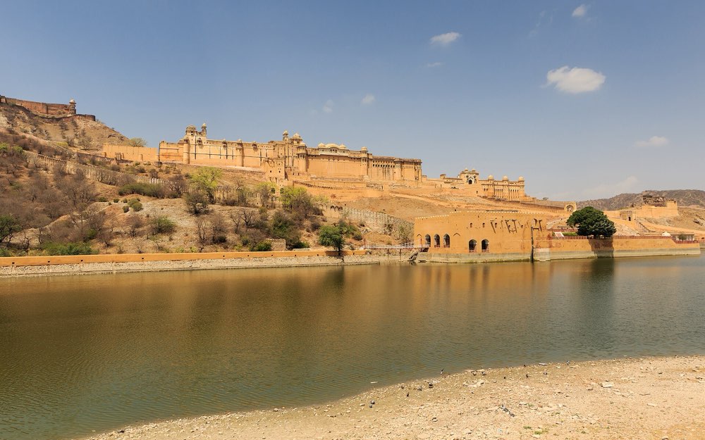 Amer Fort above Maota Lake near Jaipur