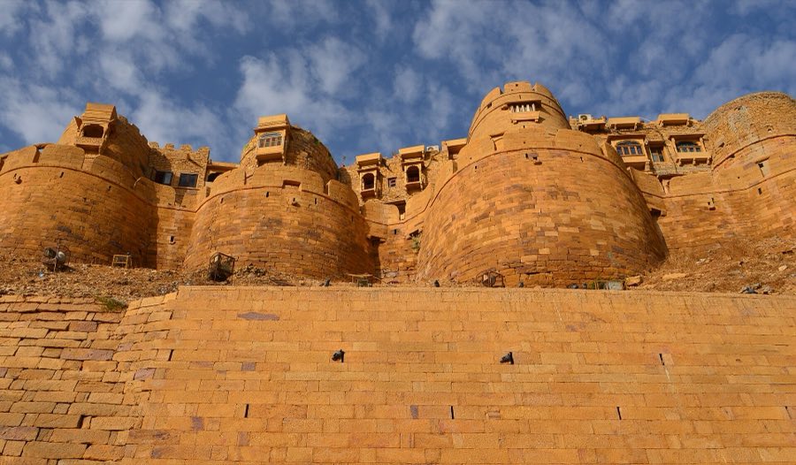 Golden sandstone walls of Jaisalmer Fort
